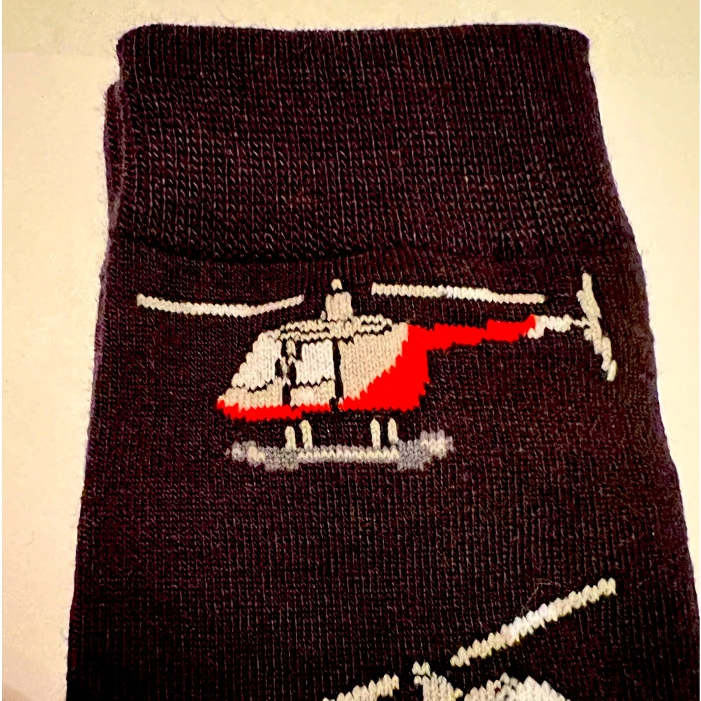 HELICOPTOR socks Marc Ecko Aircraft fly rescue aerial flight propellor men’s NEW